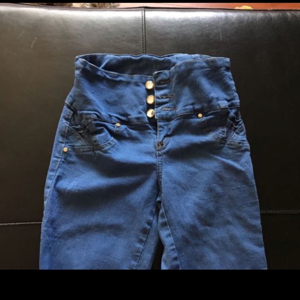 High waist skinny jeans